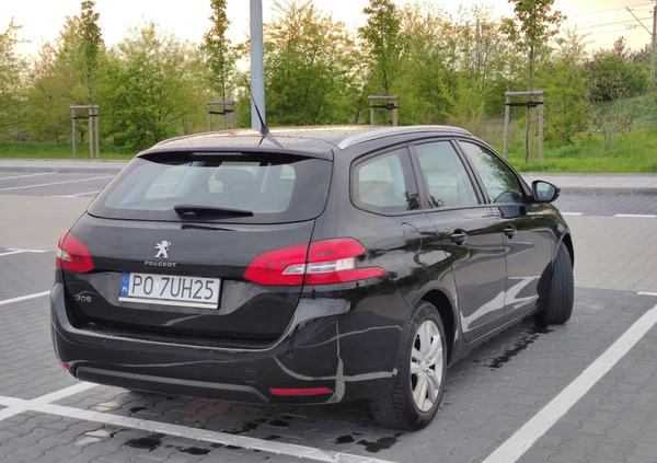 Peugeot 308 cena 41500 przebieg: 141000, rok produkcji 2017 z Poznań małe 56